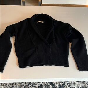 We The Free Black Cowl Neck Sweater Cozy Knit
